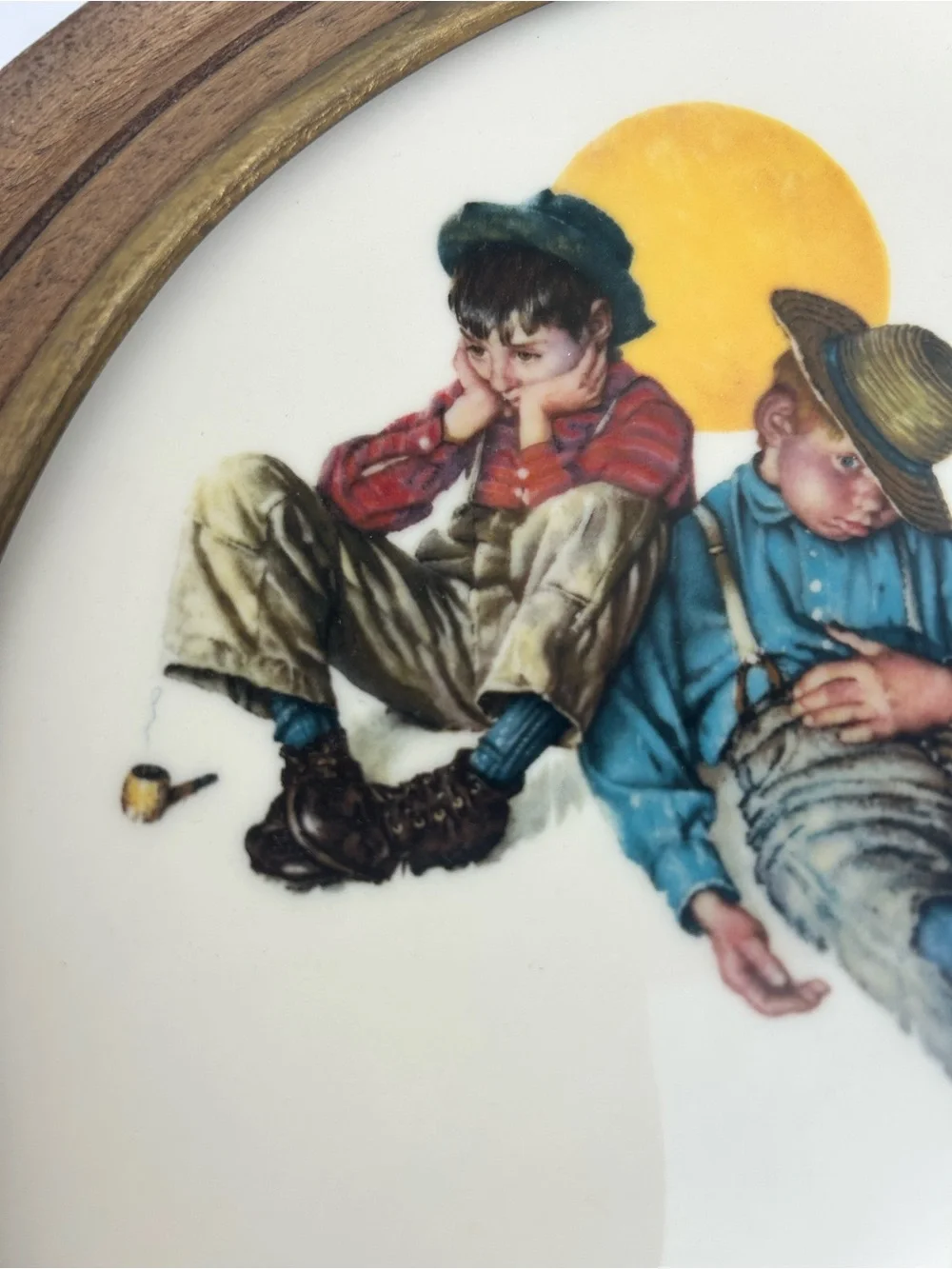 SALE! Gorham Norman Rockwell Fall Disastrous Daring Plate Framed Limited Edition